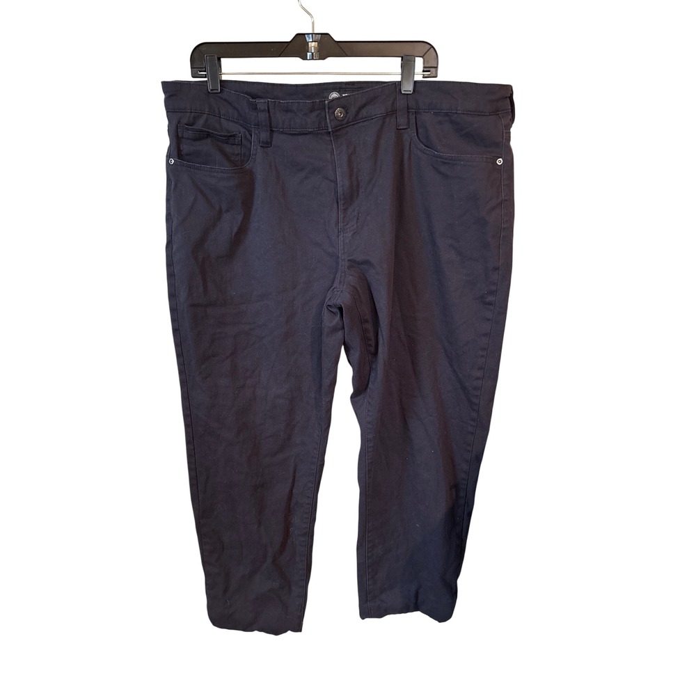 Weatherproof Flannel Lined Pants Mens 40x30 Navy Blue  Plaid Canvas